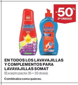 Hipercor SOMAT En todos los lavavajillas y complementos para lavavajillas oferta