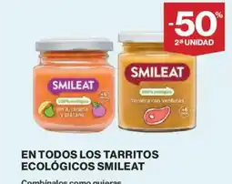 Hipercor SMILEAT En todos los tarritos ecológicos oferta