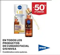 Hipercor NIVEA En todos los productos de cuidado facial q10 oferta