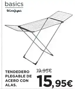 Hipercor Tendedero plegable de acero con alas oferta