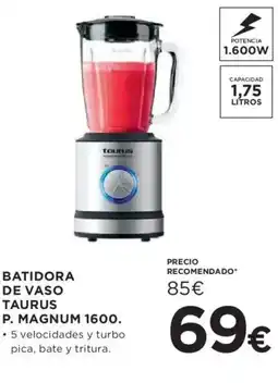 Hipercor Batidora de vaso taurus p. magnum 1600 oferta