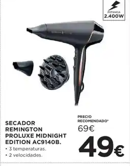 Hipercor Secador proluxe midnight edition ac9140b oferta