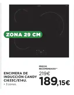 Hipercor CANDY Encimera de inducción c1633c/e14u oferta