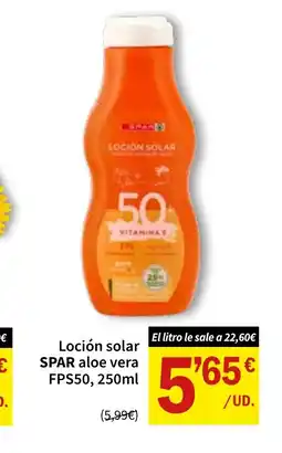 Spar Express SPAR Loción solar aloe vera FPS50 oferta