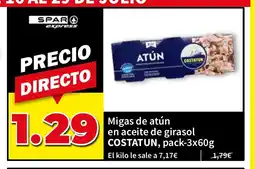 Spar Express COSTATUN Migas de atún en aceite de girasol oferta