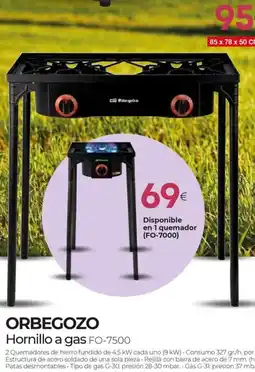 Tien 21 ORBEGOZO Hornillo a gas FO-7500 oferta