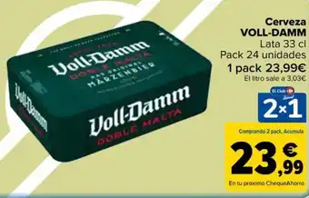 Carrefour VOLL-DAMM Cerveza oferta