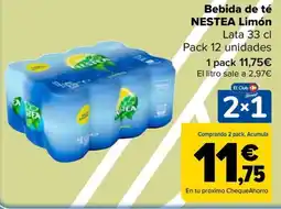 Carrefour NESTEA Bebida de té Limón oferta
