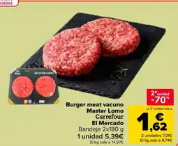 Carrefour Burger meat vacuno Master Lomo Carrefour oferta