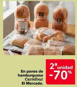 Carrefour En panes de hamburguesa Carrefour El Mercado oferta
