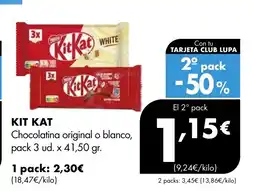 Supermercados Lupa KIT KAT Chocolatina original o blanco oferta