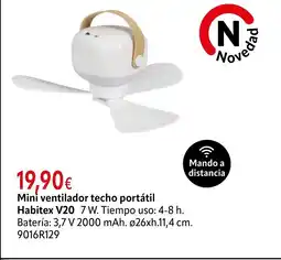 Cadena88 Mini ventilador techo portátil Habitex V20 oferta