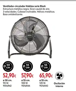 Cadena88 Ventilador-circulador Habitex serie Black oferta