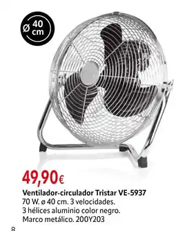 Cadena88 Ventilador-circulador Tristar VE-5937 oferta