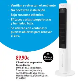 Cadena88 Climatizador evaporativo Fácula Glaciar oferta