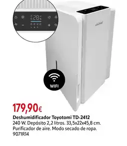 Cadena88 Deshumidificador Toyotomi TD-2412 oferta
