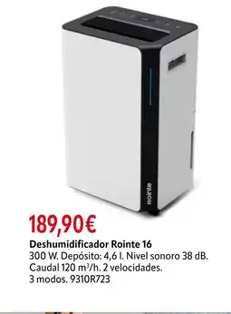 Cadena88 Deshumidificador Rointe 16 oferta