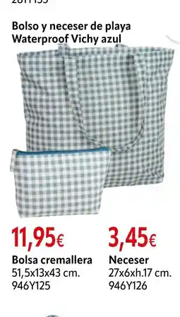 Cadena88 Bolso y neceser de playa Waterproof Vichy azul oferta