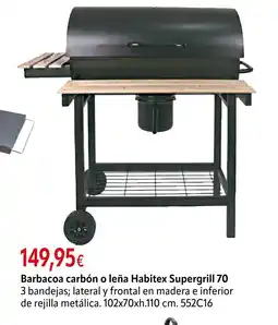 Cadena88 Barbacoa carbón o leña Habitex Supergrill 70 oferta