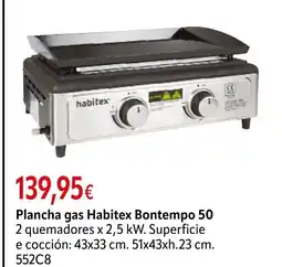 Cadena88 Plancha gas Habitex Bontempo 50 oferta