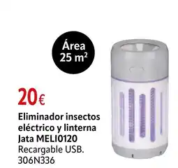 Cadena88 Eliminador insectos eléctrico y linterna Jata MELI0120 oferta