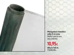 Cadena88 Mosquitera metálica rollo 5 m Lista oferta