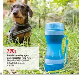 Cadena88 Botella comida y agua para mascotas Nine New oferta