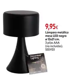 Cadena88 Lámpara metálica mesa LED negro oferta