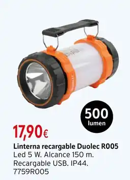 Cadena88 Linterna recargable Duolec R005 oferta