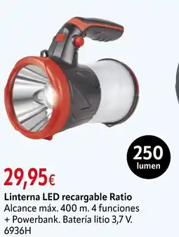 Cadena88 Linterna LED recargable Ratio oferta