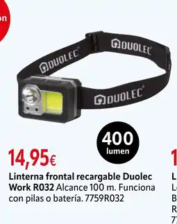Cadena88 Linterna frontal recargable Duolec Work R032 oferta