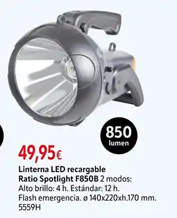 Cadena88 Linterna LED recargable Ratio Spotlight F850B oferta