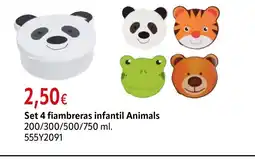 Cadena88 Set 4 fiambreras infantil Animals oferta