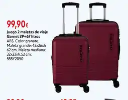Cadena88 Juego 2 maletas de viaje Garnet oferta