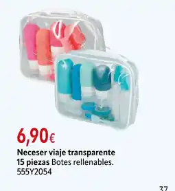 Cadena88 Neceser viaje transparente 15 piezas oferta