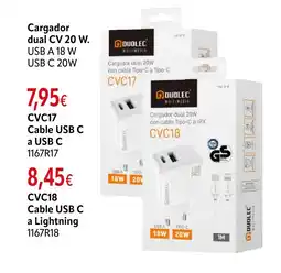 Cadena88 Cargador dual CV 20 W. oferta