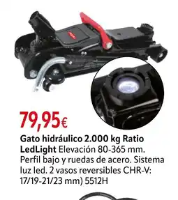 Cadena88 Gato hidráulico 2.000 kg Ratio Led Light oferta