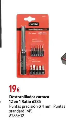 Cadena88 Destornillador carraca 12 en 1 Ratio 6285 oferta