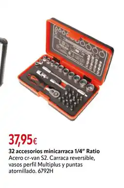 Cadena88 32 accesorios minicarraca 1/4" Ratio oferta