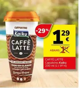 Supermercados Charter KAIKU Caffè latte caputxino oferta