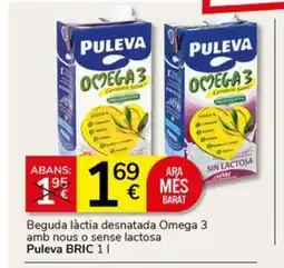 Supermercados Charter PULEVA Beguda làctia desnatada Omega 3 amb nous o sense lactosa oferta