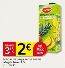 Supermercados Charter JUVER Néctar de pinya sense sucres afegits oferta