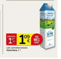 Supermercados Charter ASTURIANA Llet semidesnatada oferta