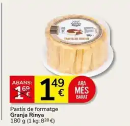 Supermercados Charter GRANJA RINYA Pastís de formatge oferta