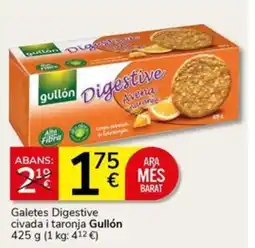 Supermercados Charter GULLÓN Galetes Digestive civada i taronja oferta