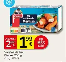Supermercados Charter FINDUS Varetes de lluç oferta