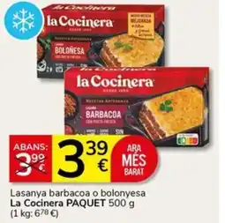 Supermercados Charter LA COCINERA Lasanya barbacoa o bolonyesa oferta