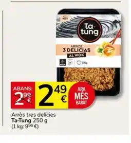 Supermercados Charter TA-TUNG Arròs tres delícies oferta