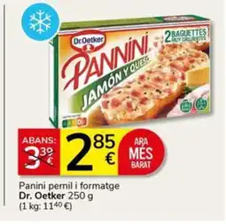 Supermercados Charter DR OETKER Panini pernil i formatge oferta