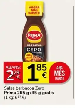Supermercados Charter PRIMA Salsa barbacoa Zero oferta